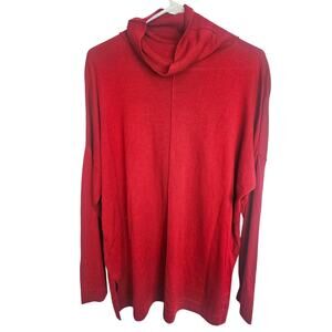 Eileen Fisher Womens 100% Merino Wool Turtleneck Sweater M Relaxed Sustainable